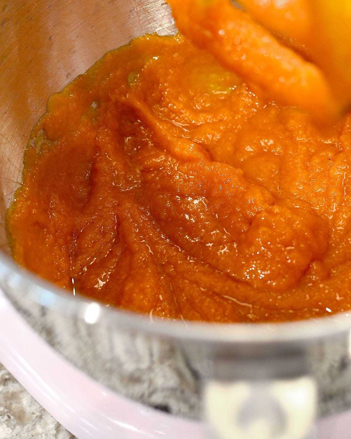 pumpkin puree mixed with sugar