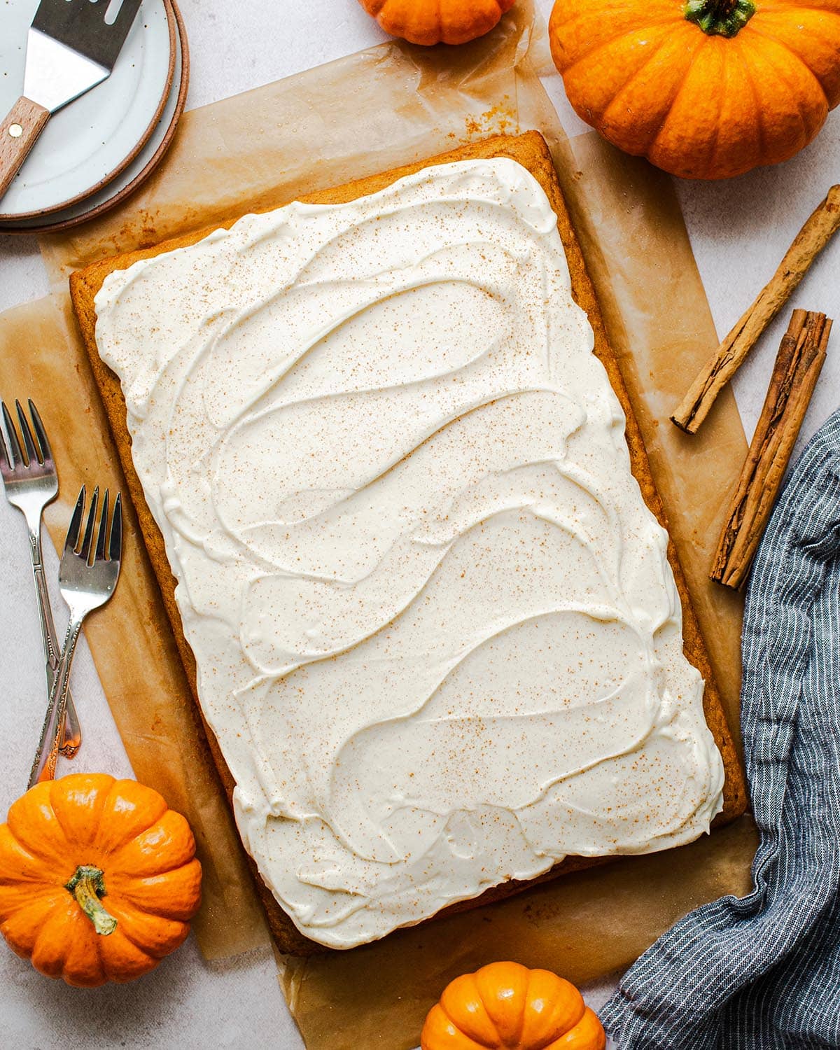 a frosted gluten free pumpkin cake
